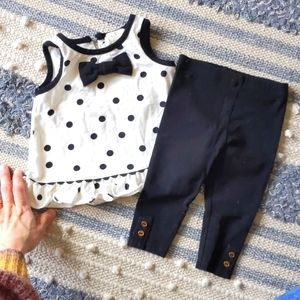 Kate Spade baby girl 12 month polka dot bow outfit